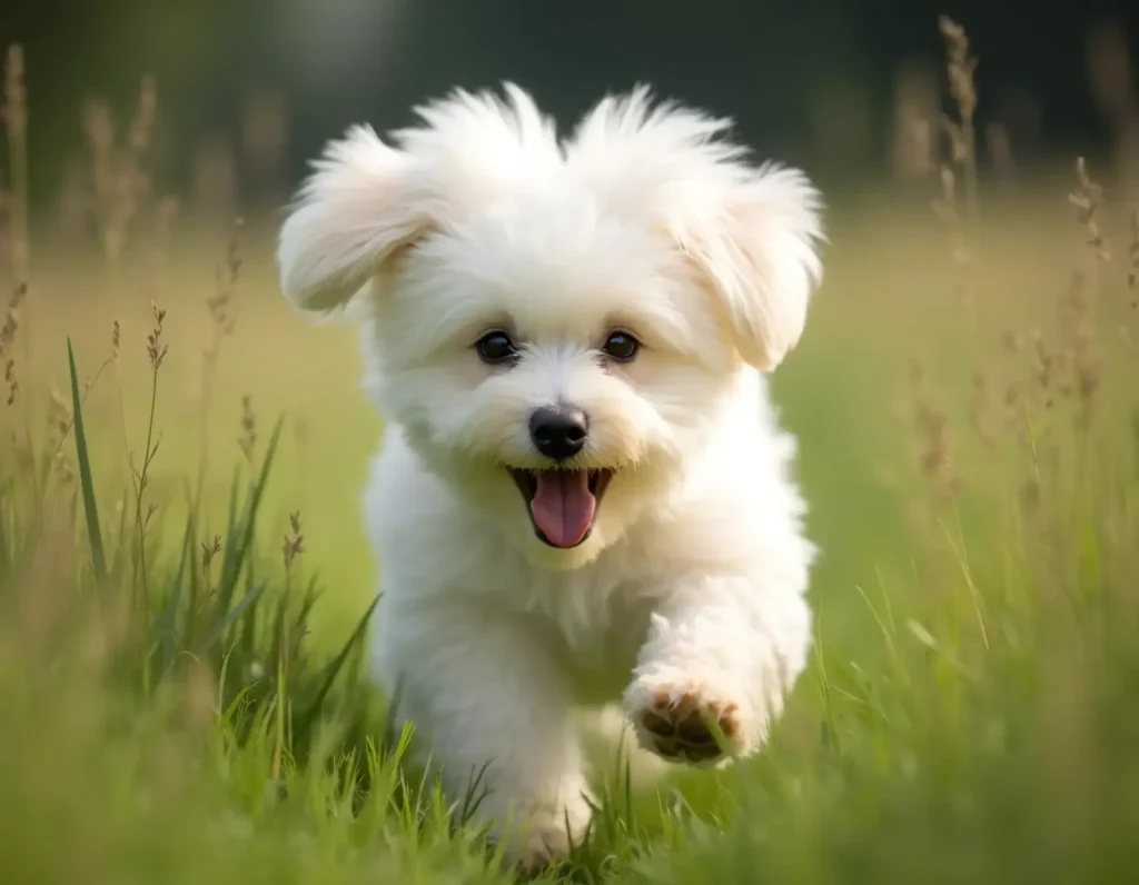 Bichón Frisé 14 Cachorro Bichón Frisé sonriente después de una sesión de acicalamiento