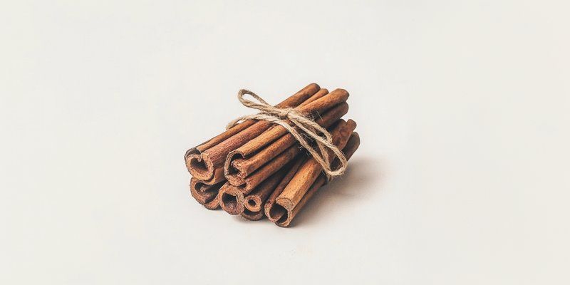 ¿Pueden los gatos comer canela? 2 Ramillete de palos de canela atados con una cuerda sobre un fondo blanco